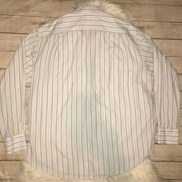 Oscar de la Renta Stripe Button Down Dress Shirt - Picture 2 of 6